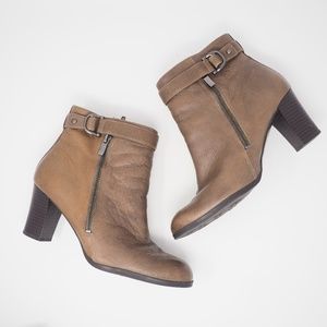 Naturalizer Lucille Leather Booties Brown 9W